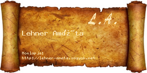 Lehner Amáta névjegykártya